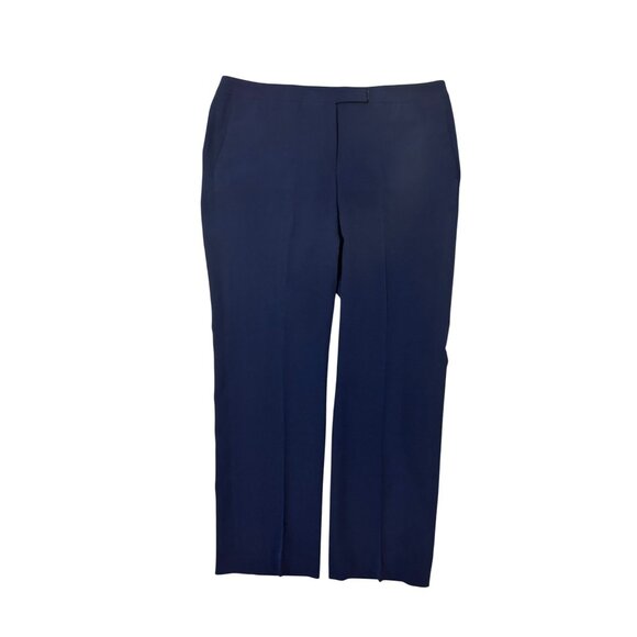 Kasper Womens Navy Dress Pants 10P Polyester Blend Straight-Leg NWT 1790 - Picture 1 of 6